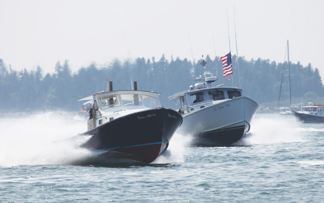 The Gasoline Boats Thrill Fans at the Lobster Boat Races